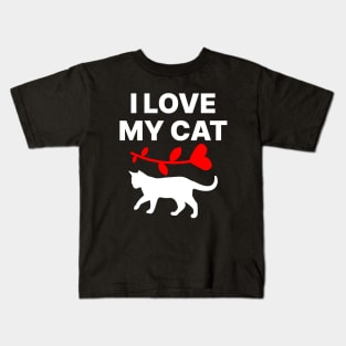 I love my cat Kids T-Shirt